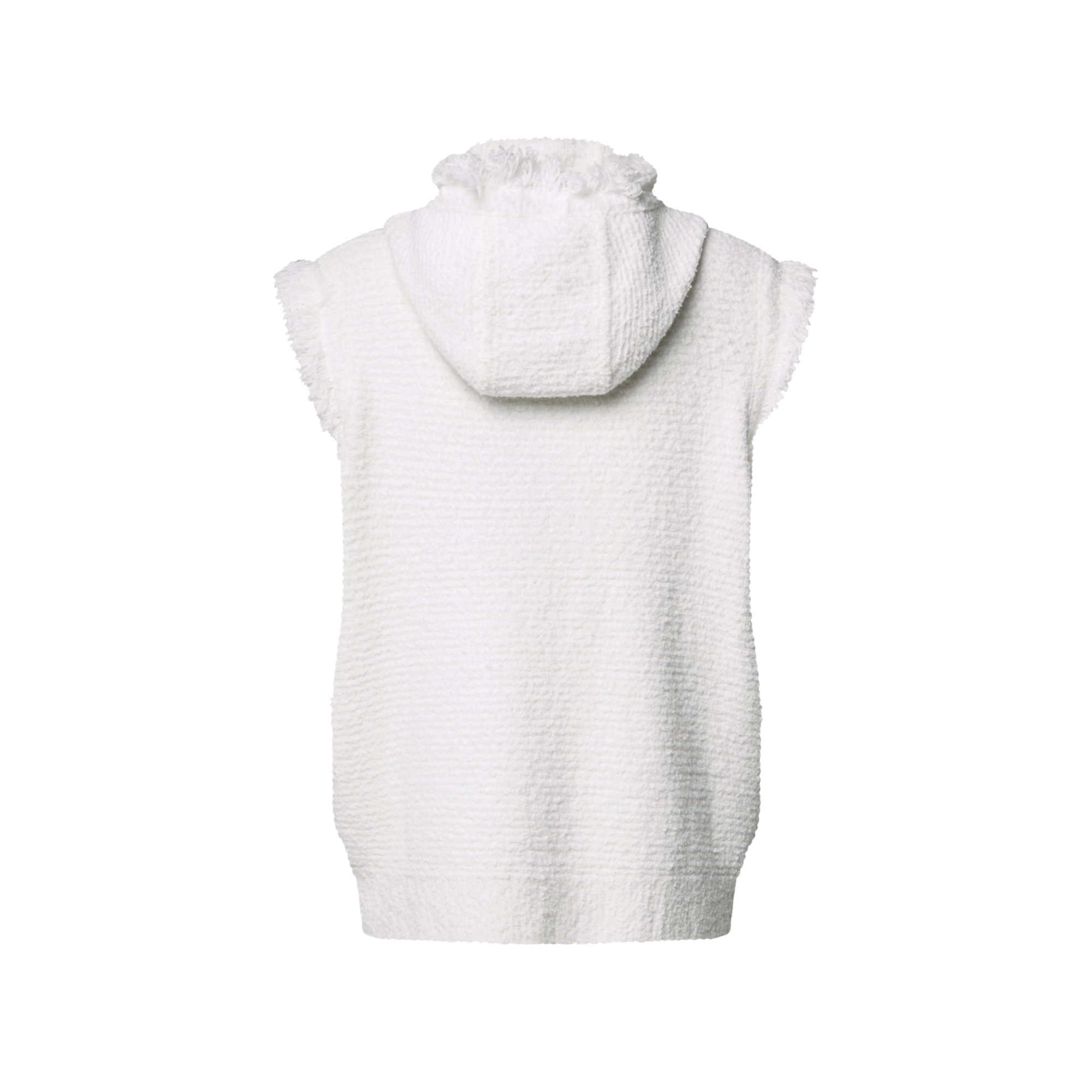 Sleeveless Fringe Hem Toweling Hoodie - Ready-to-Wear | LOUIS VUITTON